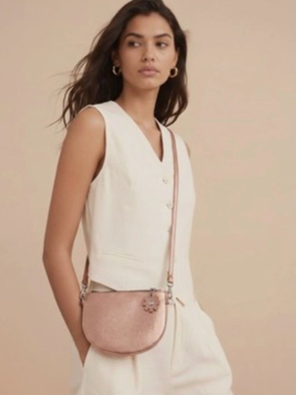 Zac Posen x Bloomingdales Celia Rose Gold Daisy Crossbody Purse